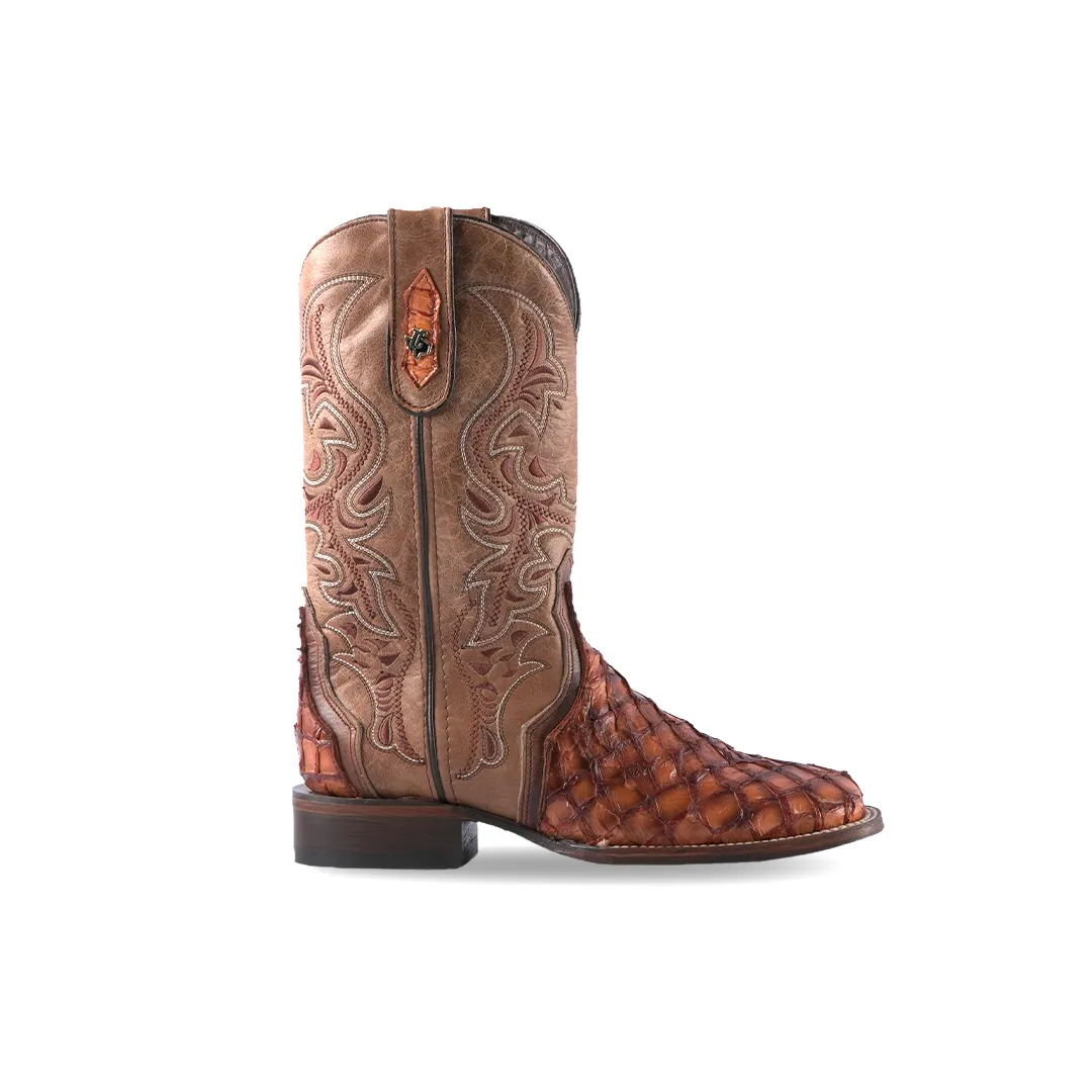 Texas Country Western Boot Piraruco Ext Brandy E12 Square Toe