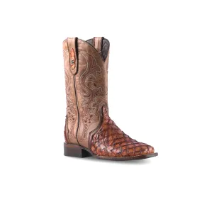 Texas Country Western Boot Piraruco Ext Brandy E12 Square Toe