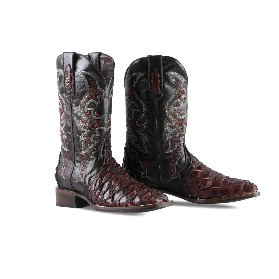 Texas Country Western Boot Piraruco Ext Cafe E12 Square Toe