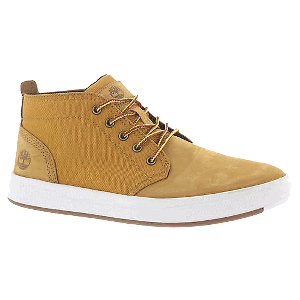 Timberland Men's Davis Square Mixed-Media Wheat Nubuck