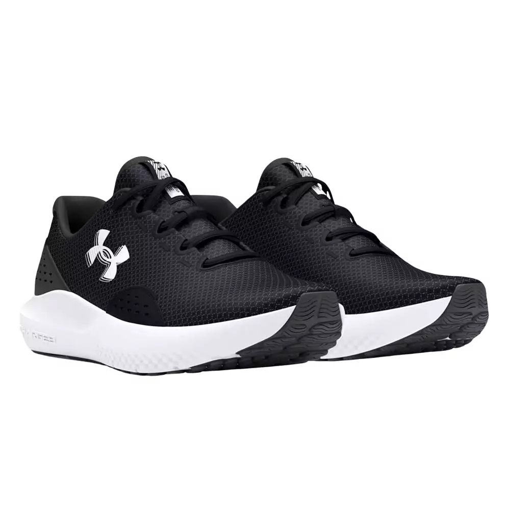 Under Armour Men's UA Charged Surge 4 Running Shoe - Black/Anthracite/White