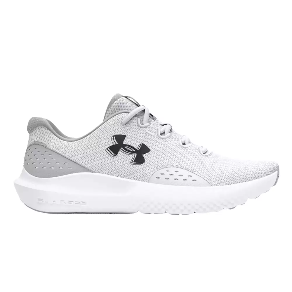 Under Armour Men's UA Charged Surge 4 Running Shoe - White/Halo Gray/Black