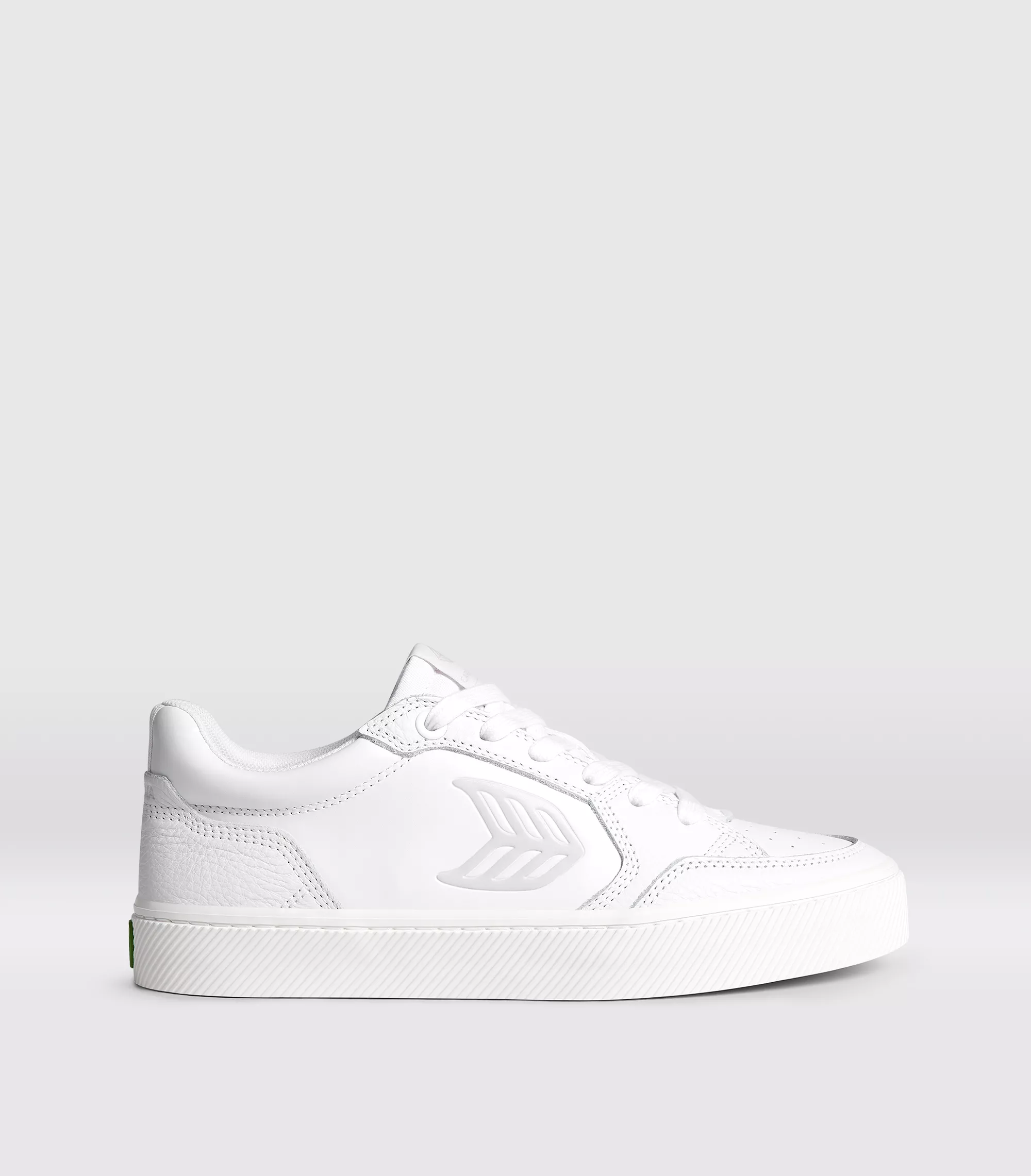 VALLELY White Leather Ice Logo Sneaker Men