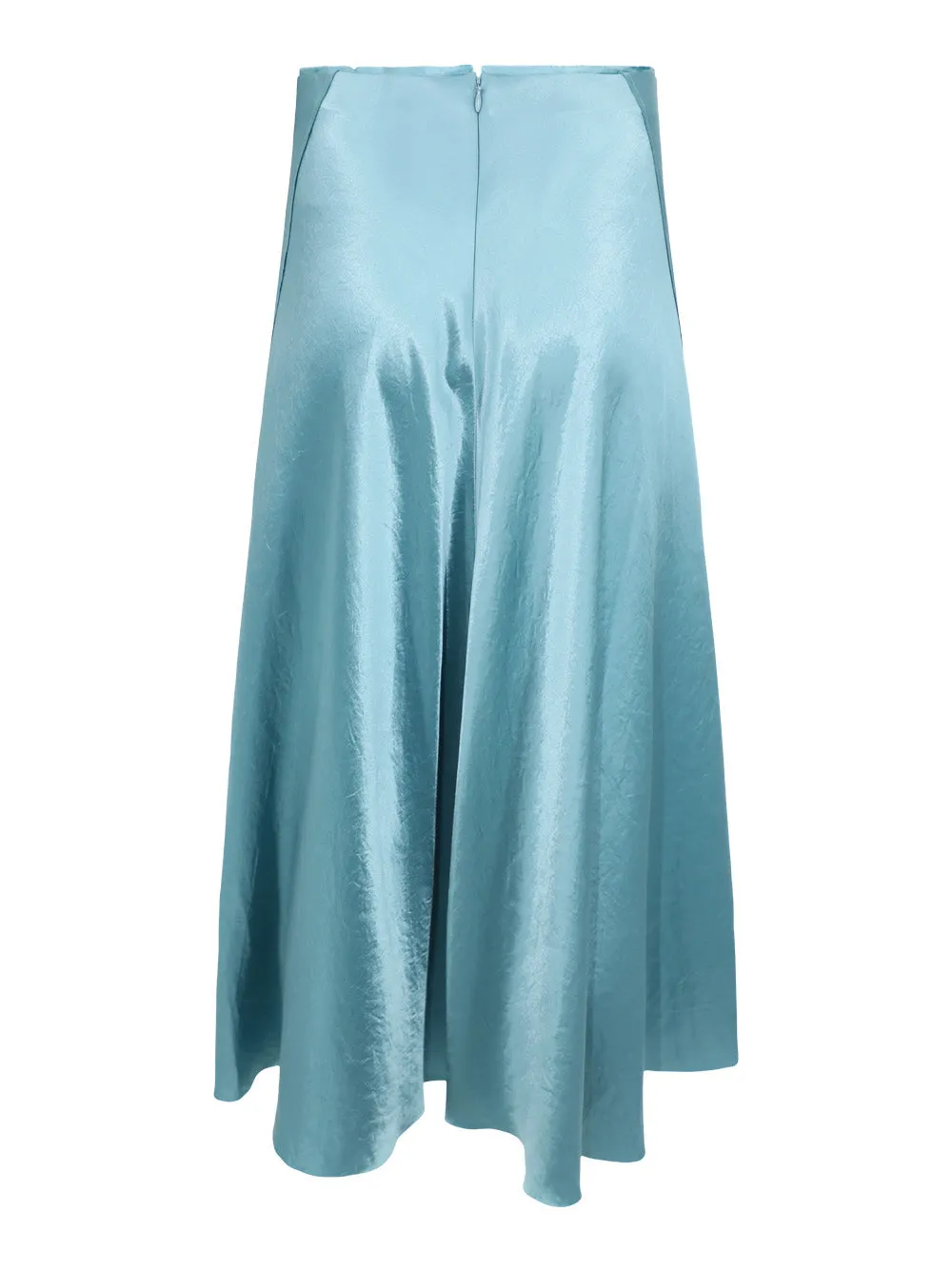 Vince Panelled Slip Skirt in Jade Sea