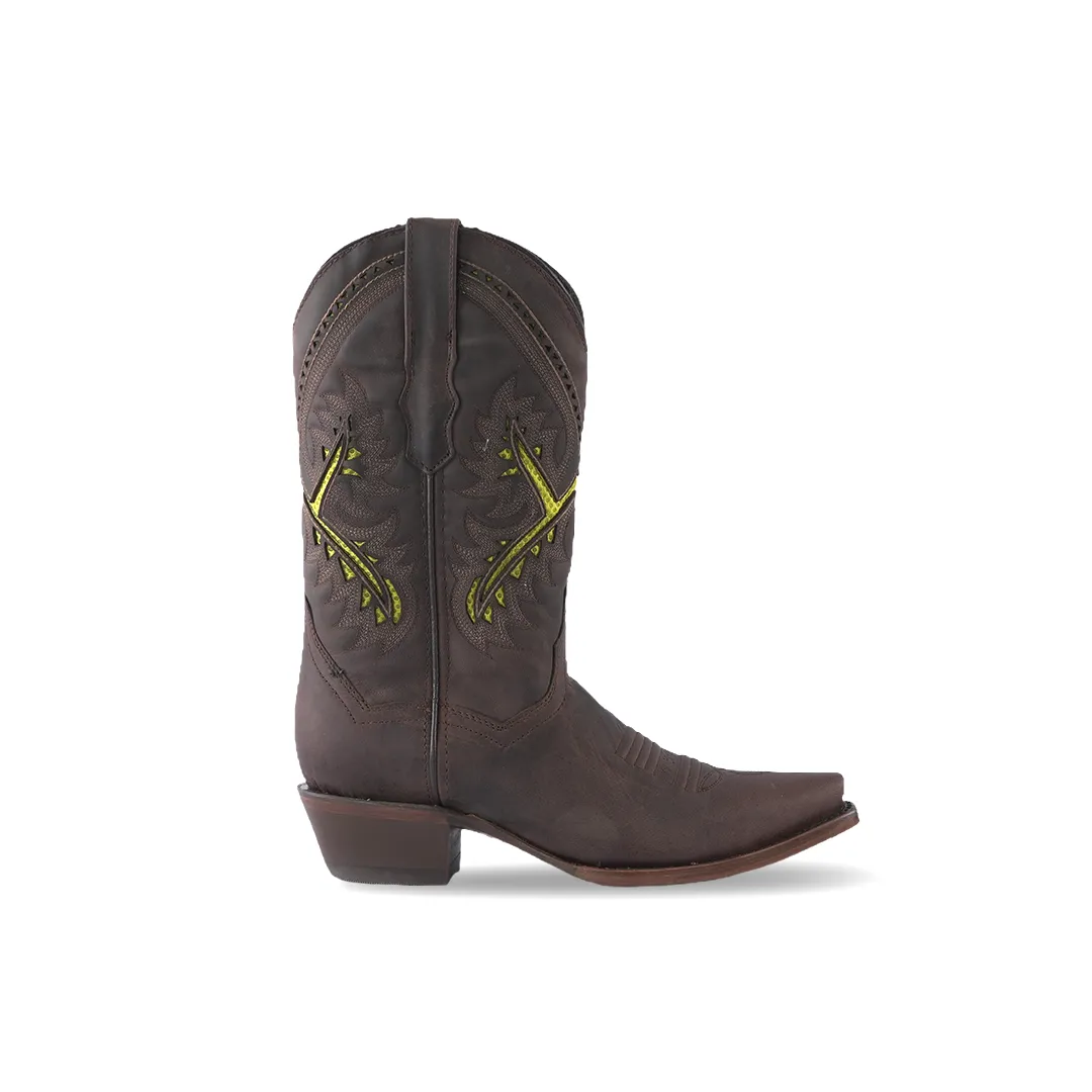 Women's Western Boot Matcat Choco Retro Toe E719