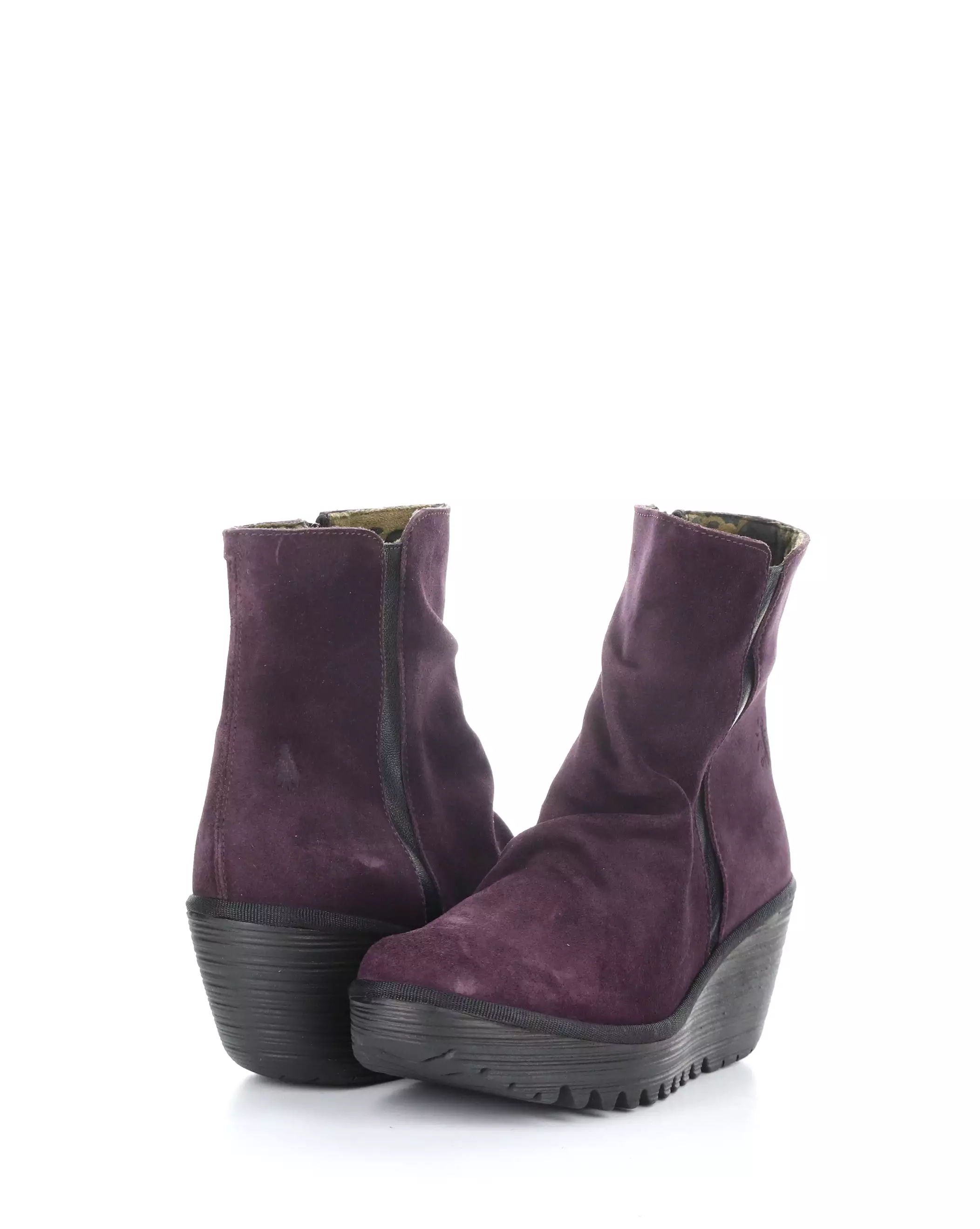 YOPA461FLY 002 PURPLE/BLACK Round Toe Boots